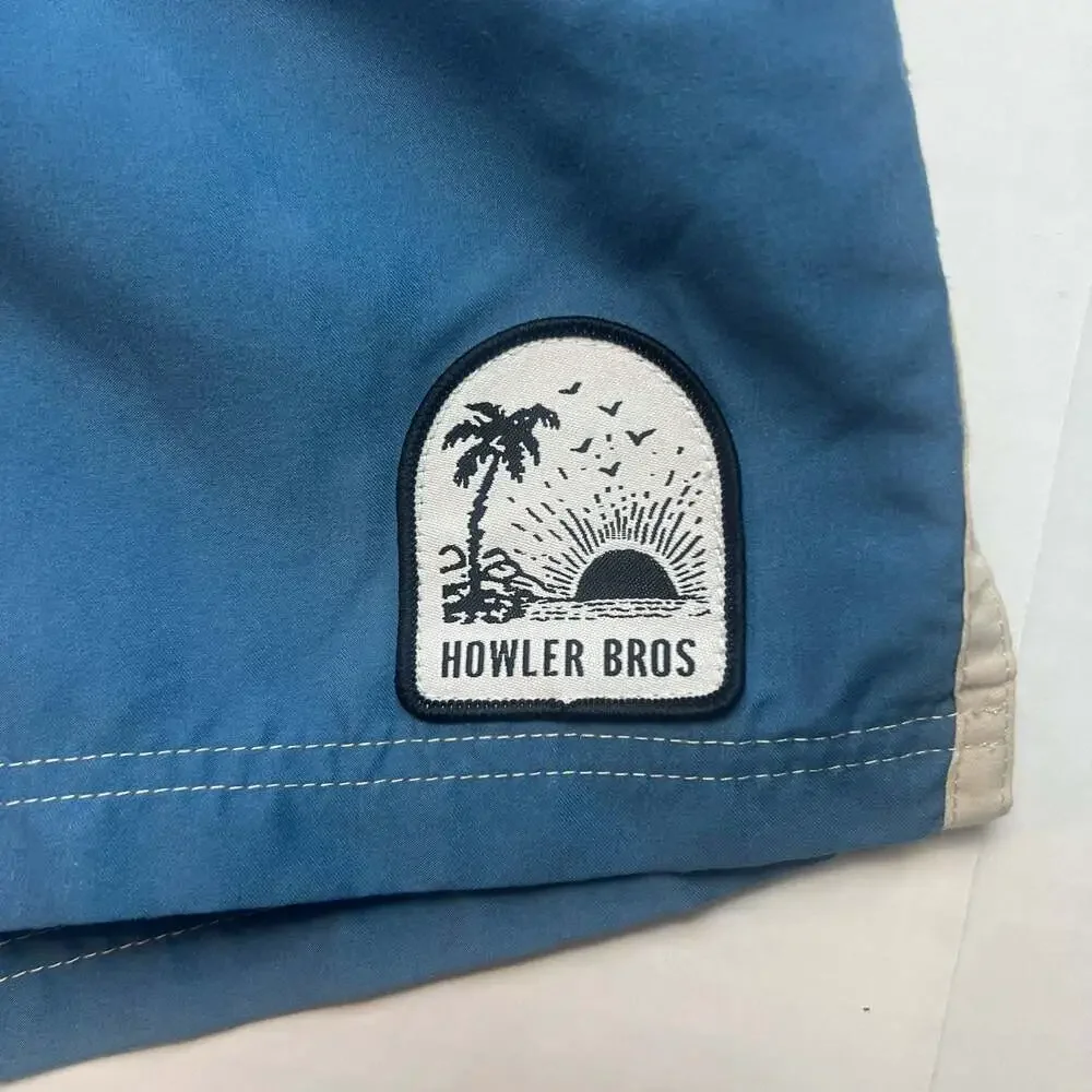 Howler Brothers Chandler Old School Boardshorts Beacon Blue Size 32